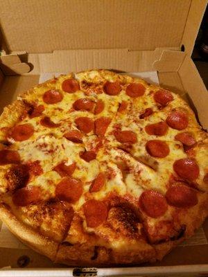 Pepperoni pizza.