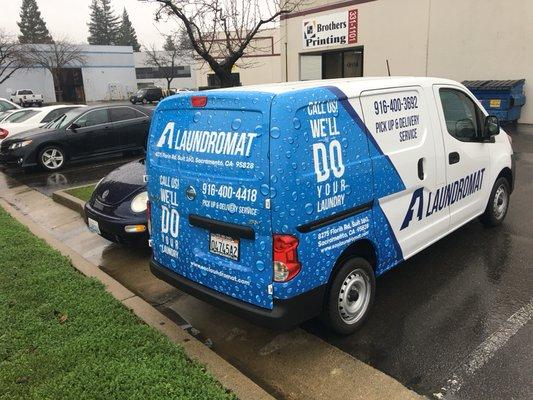 Vehicle wrap is a great way to showcase your business and products at no cost. Call Brothers Printing today for a free estimate.