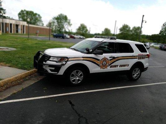 Henry County Sheriff Department vehicle parked outside the Henry County Jail.