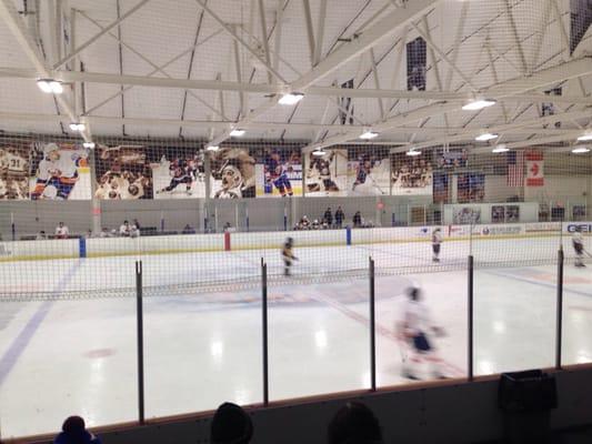 Ice works larger rink.