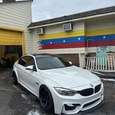 BMW M3 in for a wash and wax