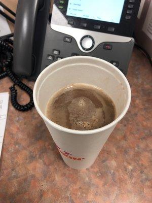 Xl Hot chocolate  that they decided didn't need to be full?!  It's literally two inches from the top.