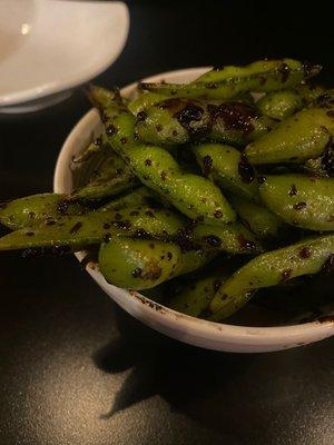 Spicy edamame appetizer