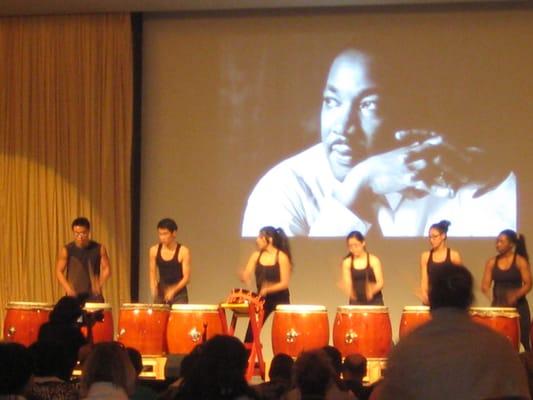 SGI-USA Taiko Youth Performers representing The LA North Coast Lion's Roar Zone. MLK Celebration - "UNITY in CommUNITY".