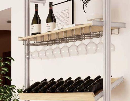 Wine glass storage as show on their site