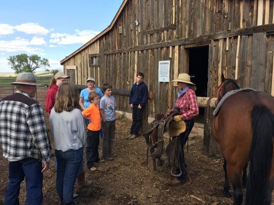 Every ranch does saddling a bit different, and though my kids have been on horses for years, they learned a few new ways of doing things.