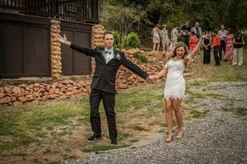 The first couple to wed at the Romantic Mountain Cabin - we host weddings and receptions!