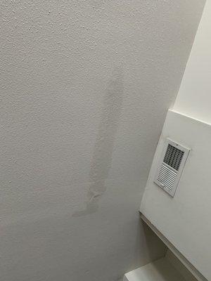 Water leak from apartment above that went unaddressed for over a week and left water damage in ceiling