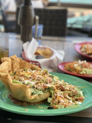 Tostadas with shrimp