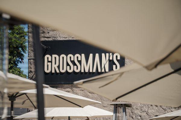 Grossman's sign from the patio