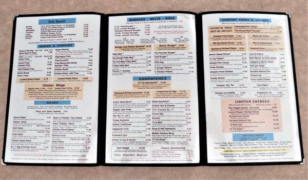 This is a good part of their menu, which is typical of many diners that are household words and popular.