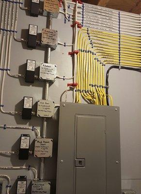 Large main panel wire labeling by Alexander Electric