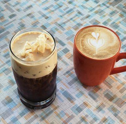 Irish cream cold brew & lavender latte