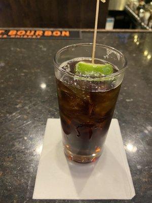 Jack and Coke w/lime