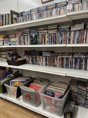 Huge selection of vinyls, DVDs/Blu-rays, CDs, books, and more!