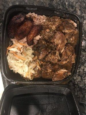 Brown Stew Chicken Plate