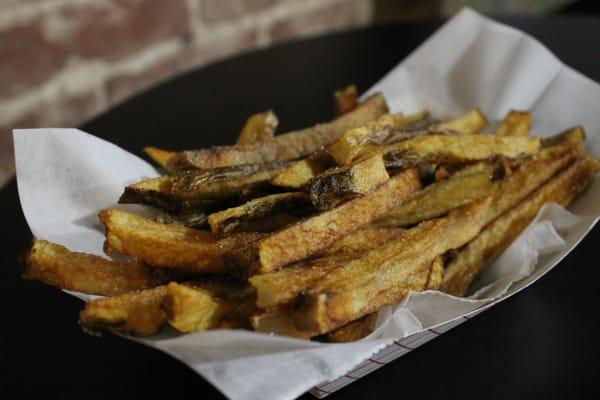 Order a basket of our hand-cut fries from Cranky Dave's Kitchen at Sweet Jeanie's!