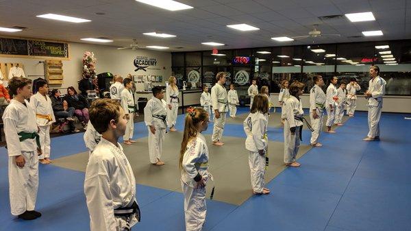 Beginning of the youth (8-13 yr. old) intermediate and advanced class