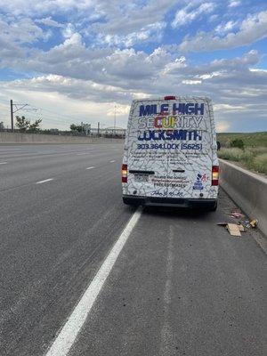 Wheel came off on i225 at 65mph.