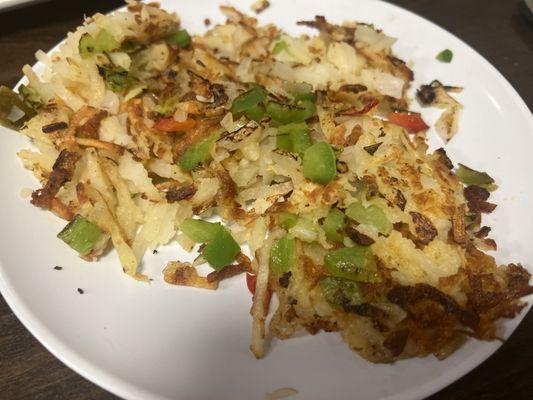 Hashbrown (side) with onions and green peppers