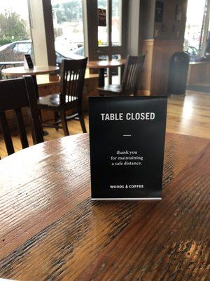 Distancing tables