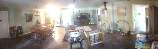 This is a panoramic view of the common area