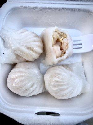 Shrimp dumpling aka har gow! 4 pieces for $3.35 - good deal! Tasty, plenty of shrimp inside. I will be back!