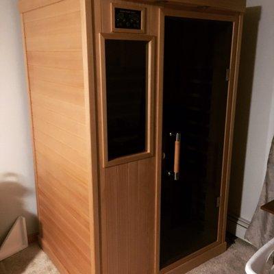 Unboxed and installed 2 person sauna