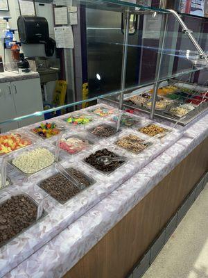 Toppings area