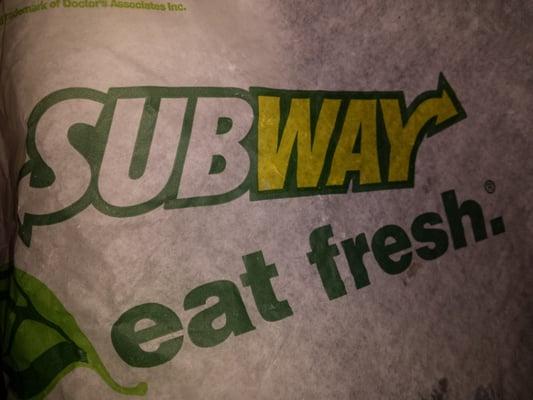 Sandwich wrapper. Was so hungry I forgot to take a pic of the sub :-)