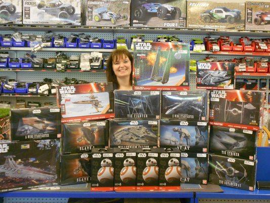 We have lots of Star Wars toys and models!