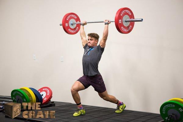 Babak Esghouei, our head instructor, breaking in the weights at The Crate!