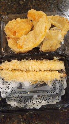 Shirmp Tempura Appetizer???? This is not acceptable.  2 real shrimps and the rest are veggie for $8.50