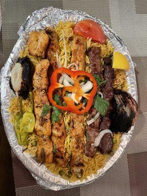 Mixed grill plate...so much food!