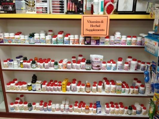 Plenty of vitamins and herbal supplements to choose from!