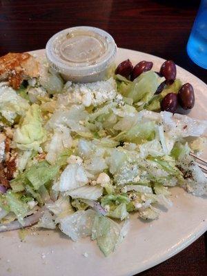 Toppings moved to reveal iceberg lettuce, and only iceberg lettuce.