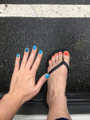 Beautiful mani pedi by Michelle!