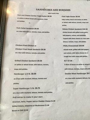 MENUS