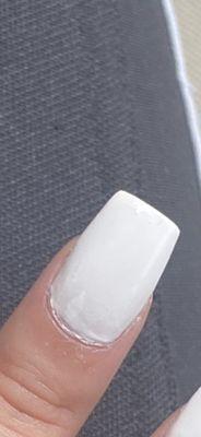 Nail polish all the way on the cuticle?