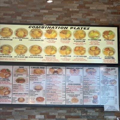 Wall menu