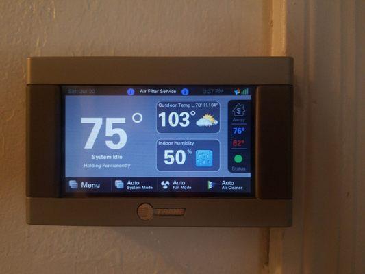 Installed me a new thermostat.