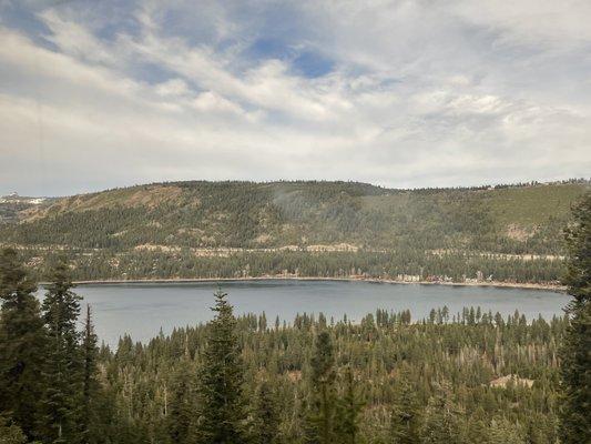 Donner Lake as seen from the California Zephyr