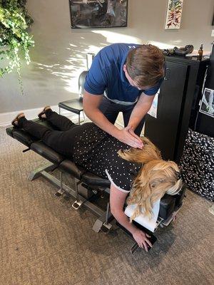 Chiropractic adjustment, family wellness