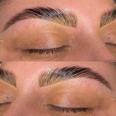 Freshly laminated brows! My favorite!