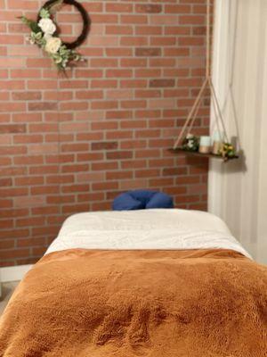 Cozy couple massage room.