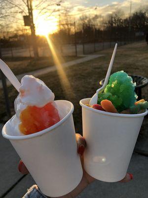 Guava/Papaya with Marshmallow and Sour Apple/Skylight with Gummy Worms