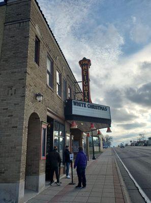 Outside the theater