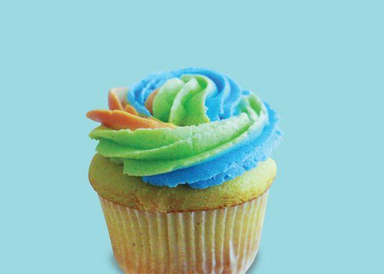 Rainbow Sherbet Cupcake