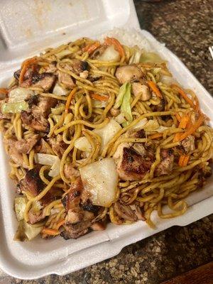 Chicken Yakisoba. One order (huge portion) and very good!!