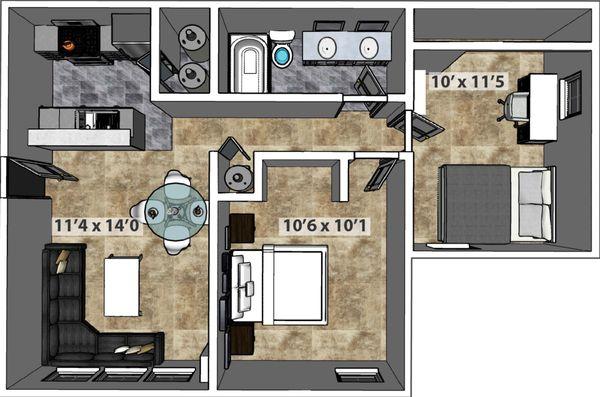 2 Bedroom Unit